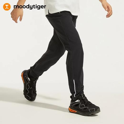 【24年夏新品】moodytiger男童机能风运动长裤24夏新款拼接轻便透气宽松裤子 商品图0