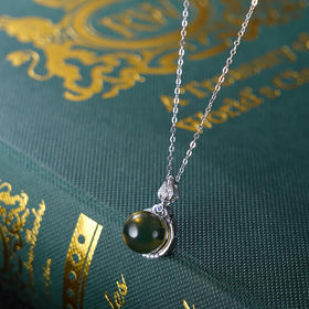 子佩集S925银【春晚喜晴】套链项链【D1036】纯银琥珀蓝珀2404