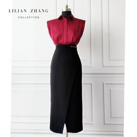 定制—职场美学—老钱风经典—轻职场力量感设计师连衣裙女士2301084