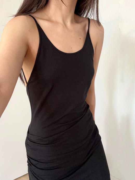 HOSIKARI｜HO24SS06 露背针织吊带连衣裙 [ 黑BK / 棕BN / 白WT ] 商品图6