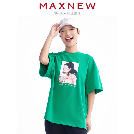 【T恤】“others”系列舒适亲肤宽松时尚印花T恤 1N2221258 商品图1