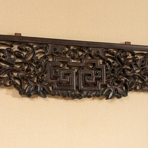 清 红木透雕“福禄万代”门罩 商品图2