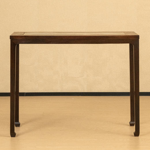 清中期 红木镶云石四面平条桌 商品图0