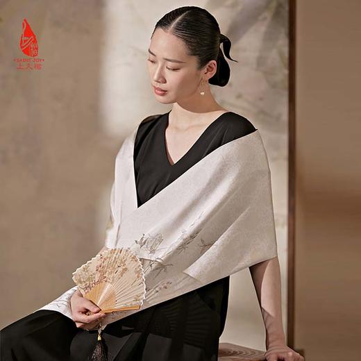 SAINTJOY/上久楷 女士宋锦双面长巾 围巾 云芝  SJ16006 商品图7