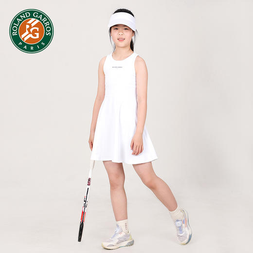 罗兰加洛斯女童连衣裙夏季儿童运动网球裙新款弹力速干透气 商品图1