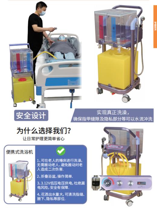 移护康居家养老护理洗澡机 
 / 折叠浴床 / 防水枕头 商品图3