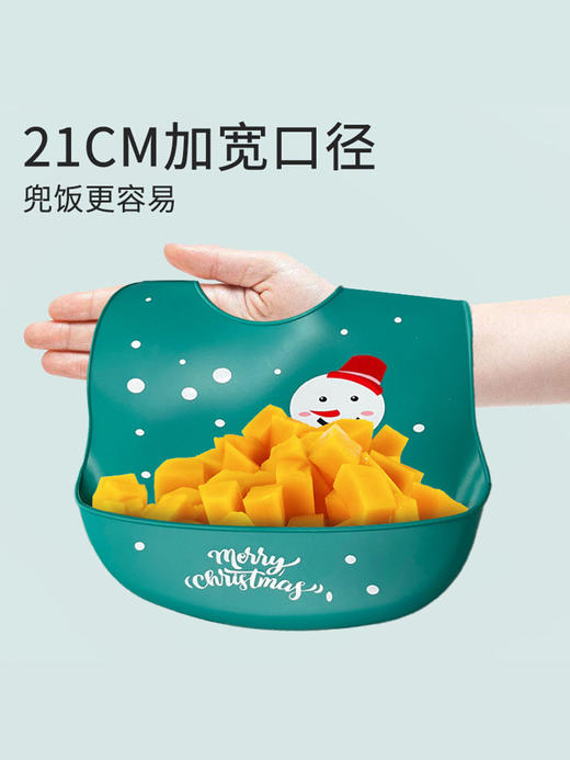 【60款可选！舒适佩戴不脏衣】跨境新款婴儿硅胶围兜防水宝宝吃饭兜儿童围嘴大号口水兜免洗饭兜 商品图2