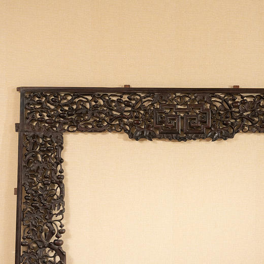 清 红木透雕“福禄万代”门罩 商品图1