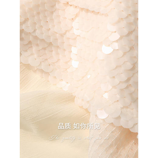 COCOBELLA亮片绣拼接双层雪纺吊带内搭可外穿气质背心VT0005 商品图4