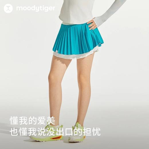 【24年夏新品】moodytiger儿童裙子24夏新款女童休闲透气运动防走光半身裙42211411 商品图1
