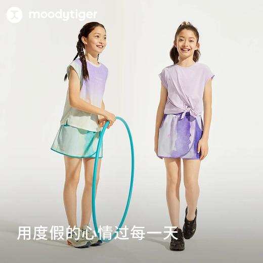 【24年夏新品】moodytiger女童24夏季新款运动短裙舒适百搭透气直筒半身裙裤42211807 商品图2