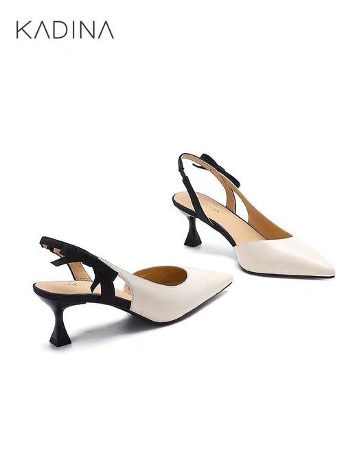 【卡迪娜】A3F   |  24年夏季新款中后空鞋气质优雅细高跟尖头女单鞋KM241546 商品图2