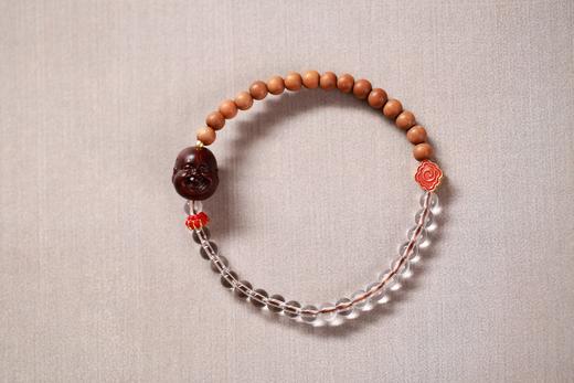 LSTX0177°风情·老山檀香+紫檀佛水晶手串手串 商品图0