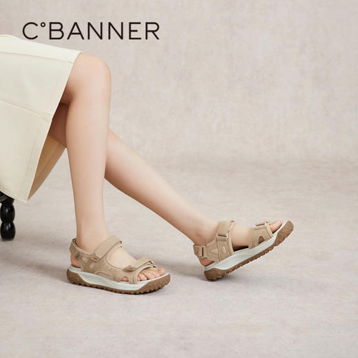 千百度厚底增高休闲凉鞋女款夏季沙滩海边凉鞋A24322005 商品图0