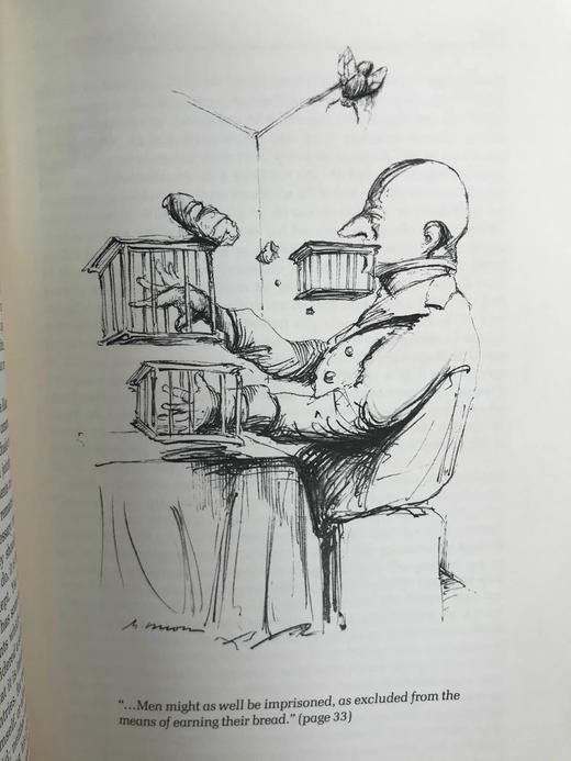 含藏书票限量版！约翰·穆勒政治文集 配多幅插图 豪华皮装18开 商品图8