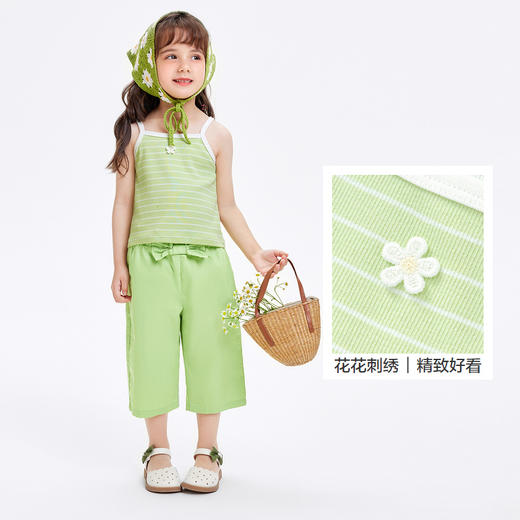 巴拉巴拉童装女童套装宝宝短袖儿童衣服夏装新款背心条纹吊带 商品图3