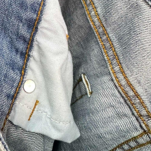 【断码 捡漏】返场 原单 CON家 微泛白的复古淡蓝 很自然的微磨破做旧牛仔裤 商品图13