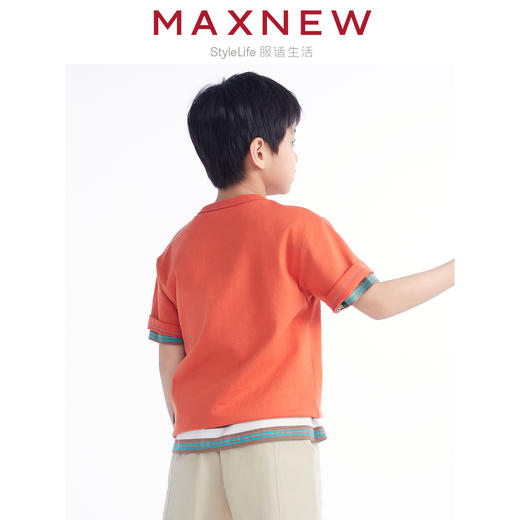 【T恤】 童装全棉简约贴袋T恤 1N2341203 商品图1