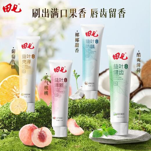 田七牙膏新品益叶清新口气清洁口腔健齿牙膏薄荷味桃桃 商品图3