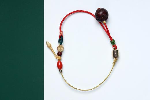 XYZT0512°紫檀灵芝兔红绳手链 商品图1