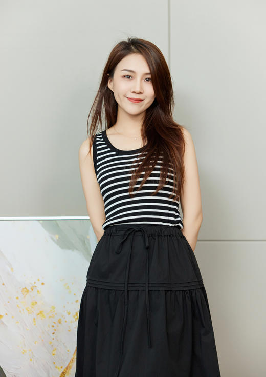 莱赛尔棉简约条纹背心 商品图1