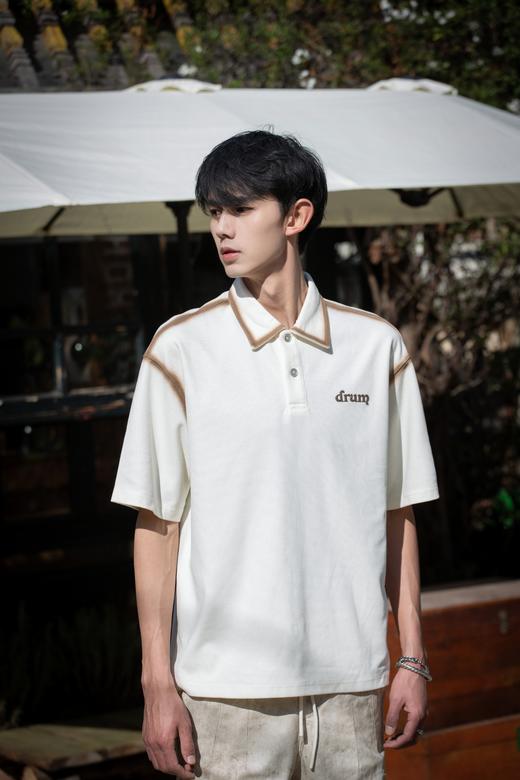 W412012984色彩描边短袖POLO衫 商品图0