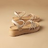 坡跟水钻时装凉鞋女2024夏季新款洋气轻便女鞋松糕底增高鞋配裙子 商品缩略图6