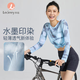 Leorrey/乐拉新中式高弹网纱轻薄透气轻盈户外骑行瑜伽徒步登山健身运动罩衫