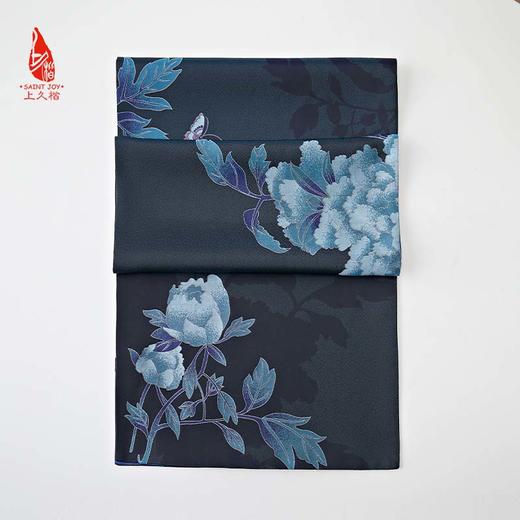 SAINTJOY/上久楷 宋锦双面长巾 富贵牡丹·深蓝色 SJ17122 商品图13