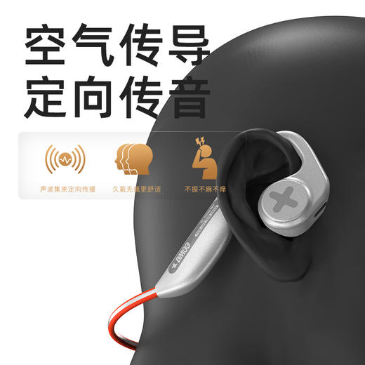 象鼻子大怪兽骨传导蓝牙耳机 无线运动型跑步专用气传导不入耳升级 D07 二代 商品图2