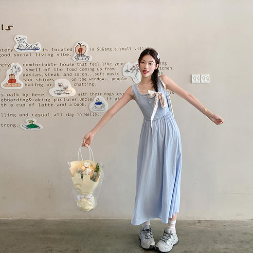 <曾小咸推荐>【温柔讯号】蓝色连衣裙 商品图2