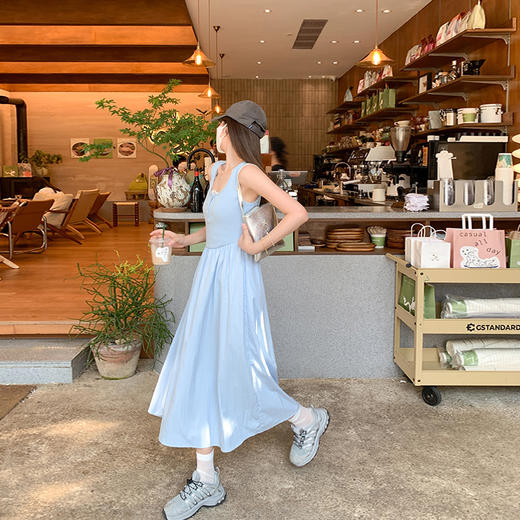 <曾小咸推荐>【温柔讯号】蓝色连衣裙 商品图1