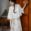 AHM-mnm8853夏季复古汉服套装新中式国风优雅宽松改良旗袍上衣半身裙两件套 商品缩略图2