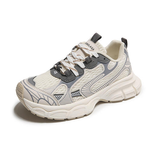 「男女同款！数色可选」2024夏季新款韩版老爹鞋 女学生休闲鞋女厚底增高跑步鞋 商品图4