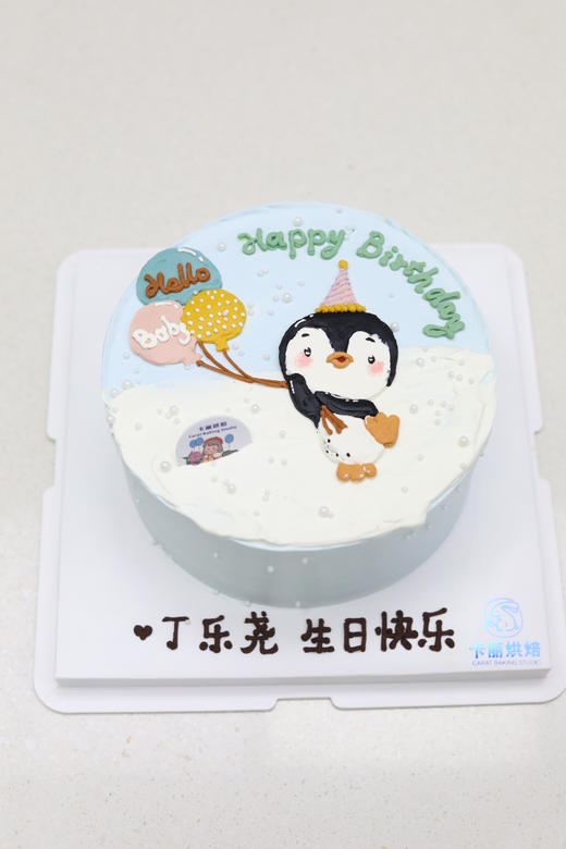 企鹅手绘蛋糕 商品图0