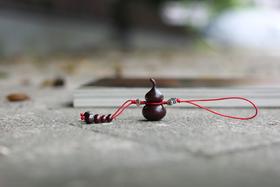 GJXJ0006-1°吉庆有余小叶紫檀葫芦挂件