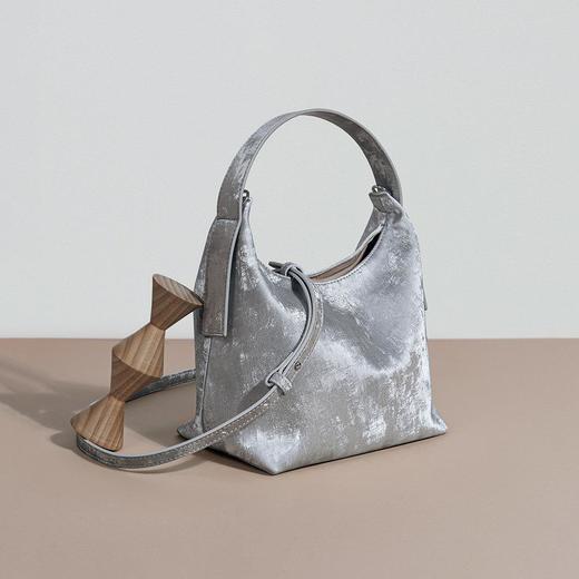 新中式国风绸缎饭盒包缎面晕染高级感小众手提包时尚百搭真皮女包 商品图2