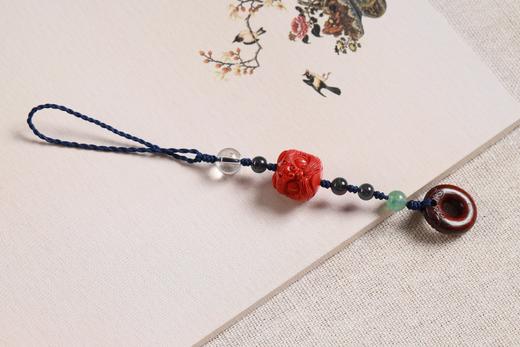 GJXJ0343°紫檀【龙环+醒狮】钥匙扣 商品图2