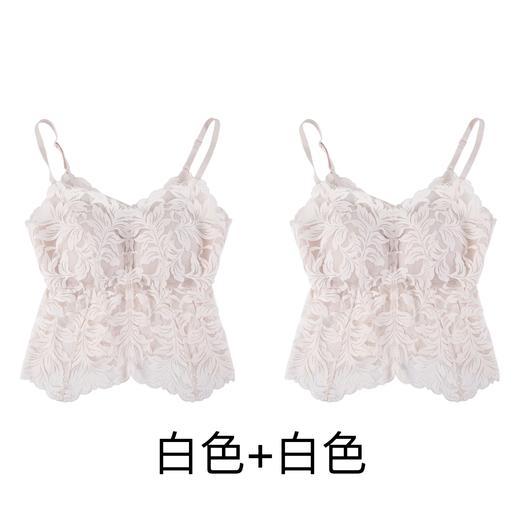 西子/【秘语】蕾丝吊带背心胸垫一体内搭打底勾扣美背内衣/MNC111 商品图3