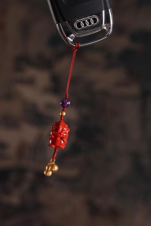 GJXJ0353°“龙”重登场｜朱砂龙手机挂件 商品图4