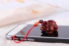 GJXJ0054°小叶紫檀独角兽钥匙挂/手机挂件