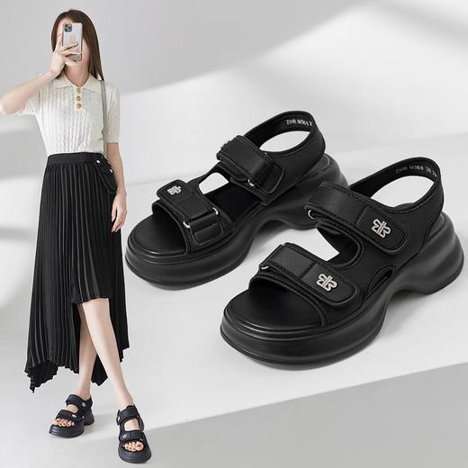 ZHR则则凉鞋女夏季2024年新款百搭仙女风厚底气质休闲运动女鞋 商品图1