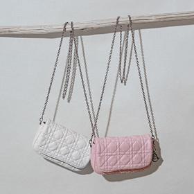 新款韩系小羊皮菱格链条包包高级感贵妇手机包时尚百搭真皮斜挎包