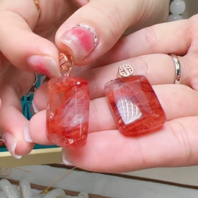 玉美人菲菲HZ*S925水晶无事牌吊坠约33*19mm无链*多样性发一