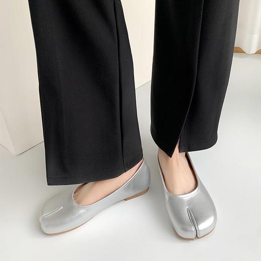 ZHR夏季新款外穿休闲平底浅口法式猪蹄鞋软底女鞋分趾豆豆鞋配裙 商品图1