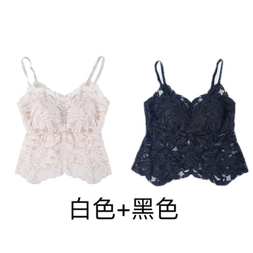 西子/【秘语】蕾丝吊带背心胸垫一体内搭打底勾扣美背内衣/MNC111 商品图2