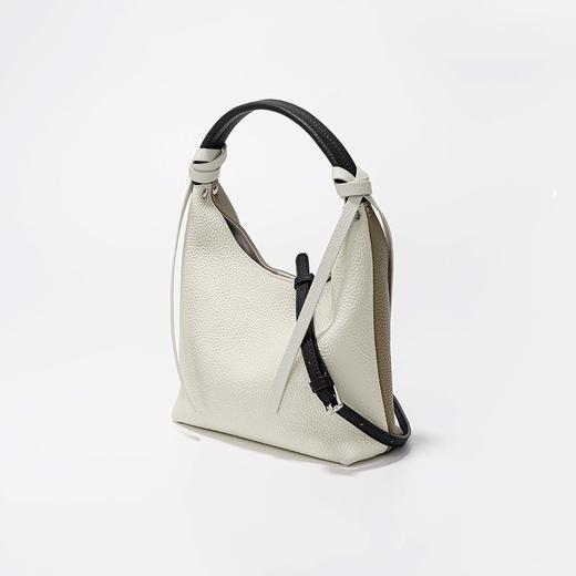 韩系小众设计拼色饭盒包2024新款通勤百搭斜挎包头层牛皮手提包女 商品图4