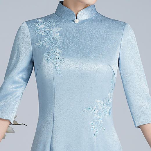 气质年轻款改良连衣裙，中国风刺绣醋酸旗袍LHS-20270 商品图2