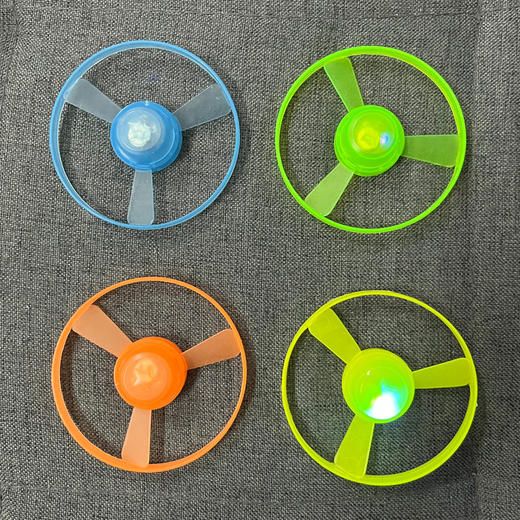 赠送发光飞碟！【礼盒装 升级灯光版 无需电池】飞天发光竹蜻蜓户外休闲飞盘陀螺儿童飞行玩具枪 商品图6