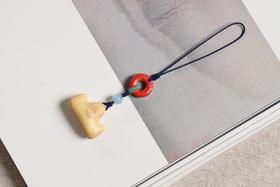 GJXJ0344°黄杨木【有靠山】钥匙扣